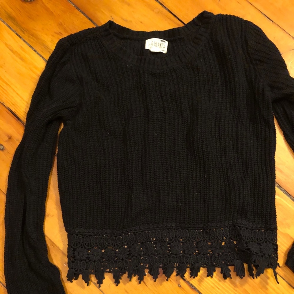 La hearts lace sweater